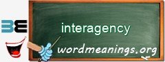 WordMeaning blackboard for interagency